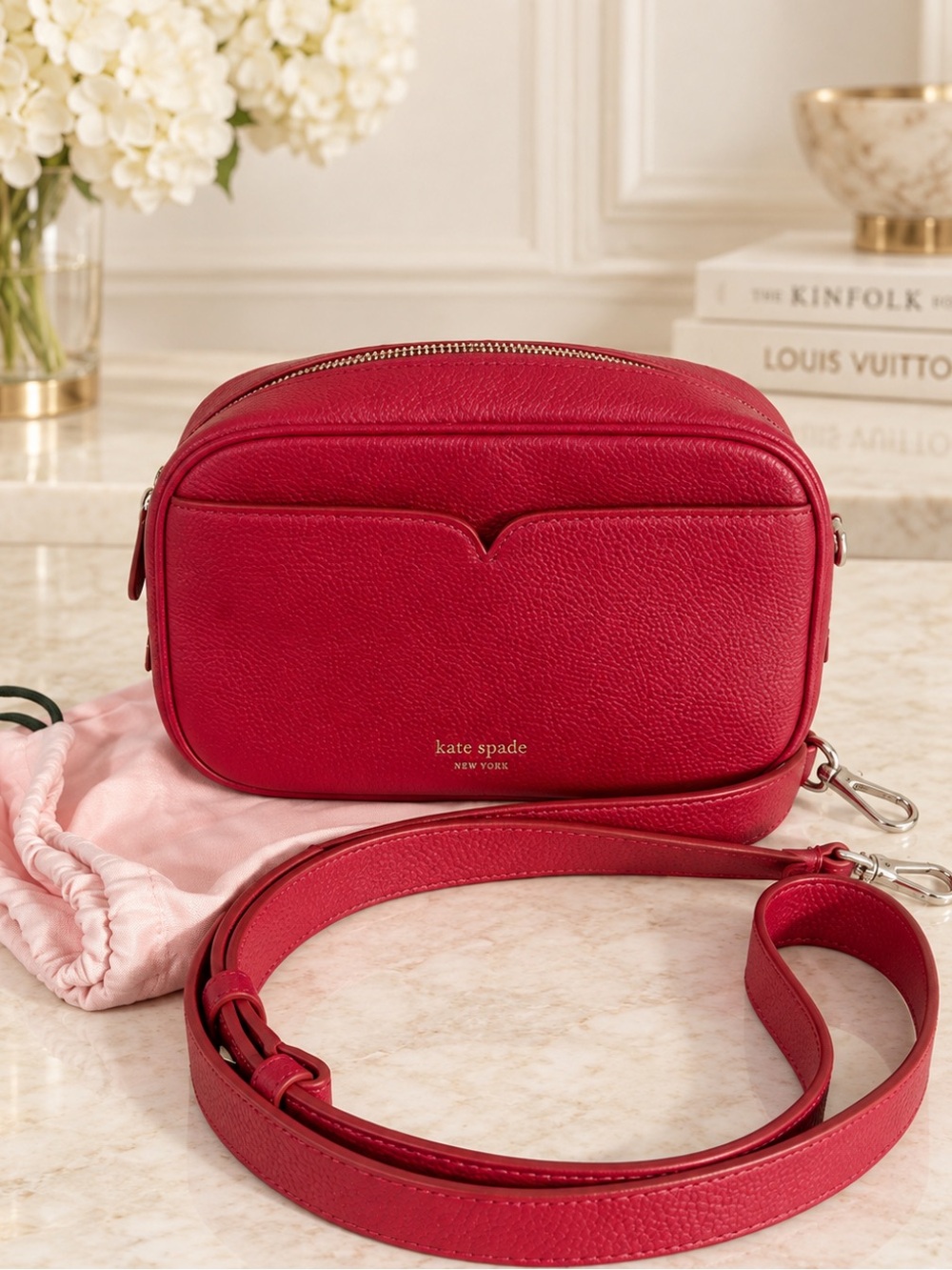Kate spade Hot Pink Pebbled Leather Crossbody Camera Bag❤️